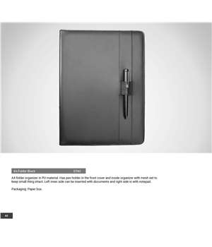 A4 Folder Black	E3161