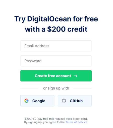 Try DigitalOcean for free with a $200 credit