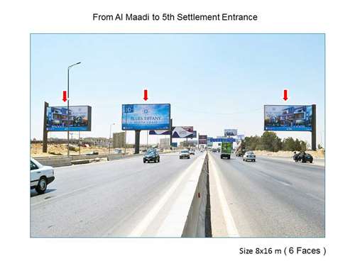 6 faces Gate billboard New cairo Ring road