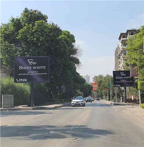 شارع بورسعيد المعادى 3×4 متر جانبين القاهرة مصر لوحة اعلانية