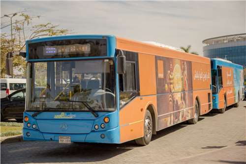 Bus wrap advertising in Egypt 
