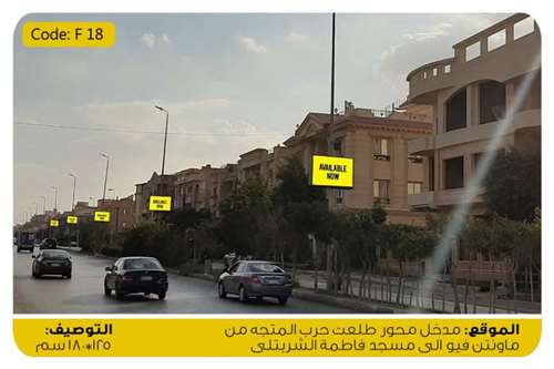 5 أعمدة مصباح تسلسل محور طلعت حرب من ميدان ماونتن فيو إلى مسجد فاطمة الشربتلي القاهرة الجديدة