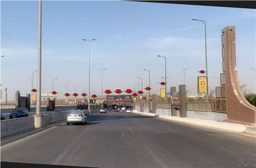 8 faces sequence mirrors and 100 face lamp posts nb tunnel police academy ring road new cairo