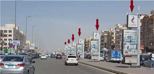 7 Light box two face - size 2m ×3m Consisting of 3 boxes of advertising each size El Hosary square