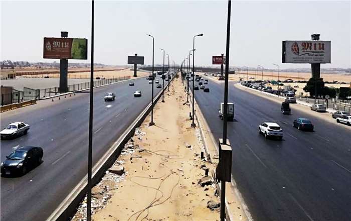 Ismailia desert road 7x14 Meters four  faces opposite to Misr international university