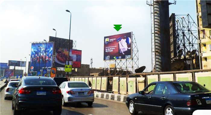 October Bridge from Heliopolis to Tahrir Sq serving both directions 10x16 meters 1 face