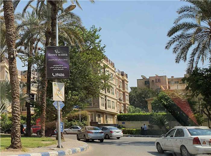 10 lamp post portsaid square Maadi Cairo Egypt Billboard advertising 