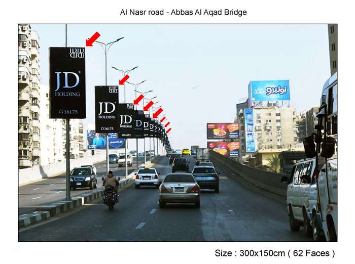 El nasr road , abbas el akkad bridge sequence 31 Lamp posts