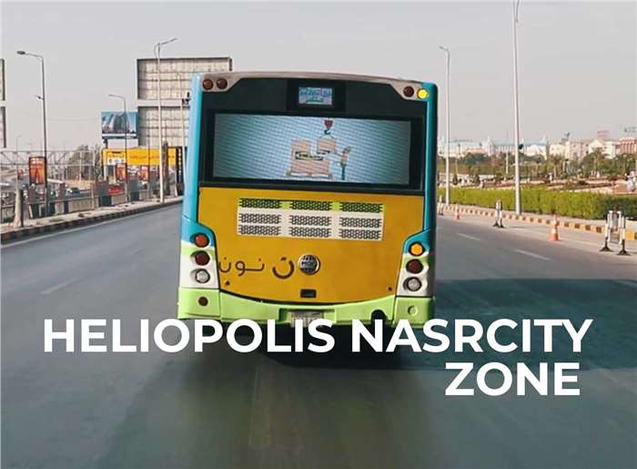 Back bus Digital screen Heliopolis and nasr city Zone 