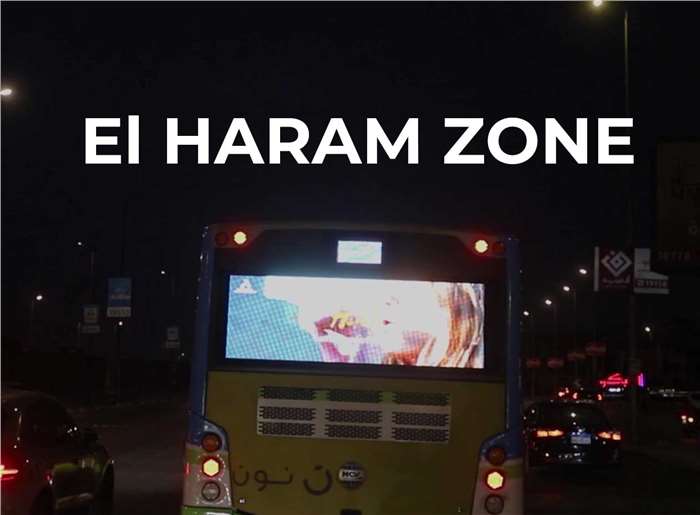 Back bus Digital screen Haram Zone