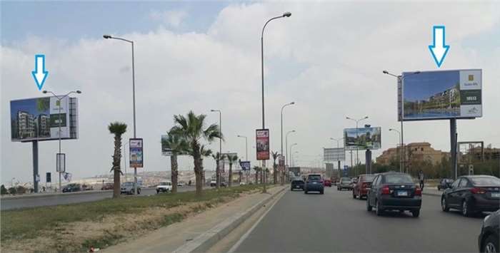 7x14 meters billboard gate advertising gate OOH opposite to Nile university on 26 of July corridor 