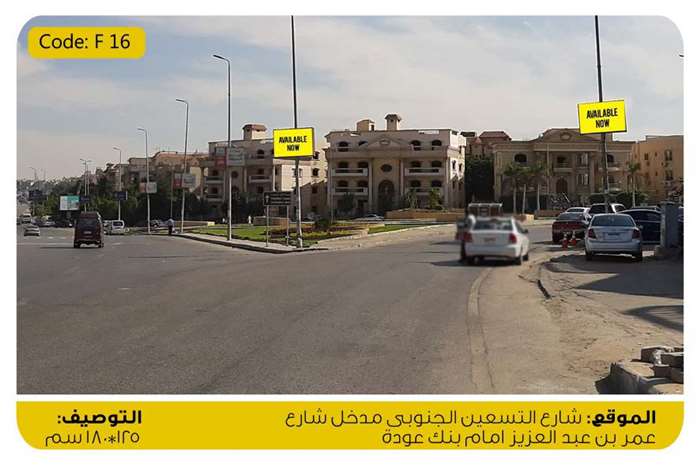 2 sequence lamp posts entrance of omar ibn abdelaziz street from south teseen new cairo