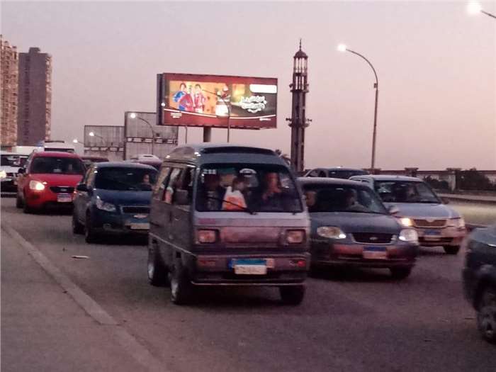 Kornash Maadi Unipole billboard 6x14 meters two faces prime location at el salam hospital bridge Cairo Egypt 