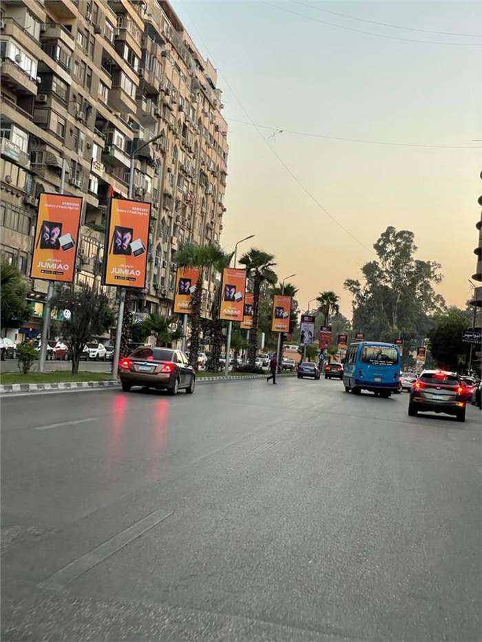 11 fanous size( 1.5m x 2m) el khalida el maamoun street infront of hardees and tikka, masr el gdeeda , outdoor advertising egypt