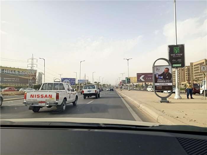 Sossets In Front Of Entrance OF Palm Hells Size (1.10 MX 1.60 M ) sheikh zayed, outdoor advertising egypt
