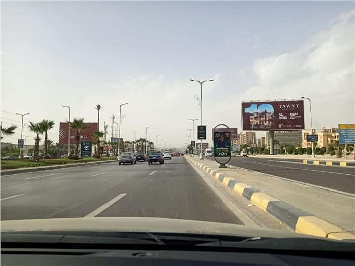 Sossets In Front Of Entrance OF El sheikh Zaid 2 Size (1.10 MX 1.60 M ) zayed 2000 outdoor advertising egypt