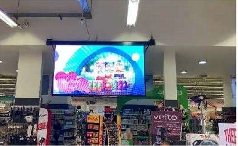 Tripoli Mall Libya indoor advertising screen 3x2 meters