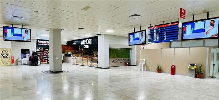 Mitiga International Airport indoor advertising screens